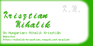 krisztian mihalik business card